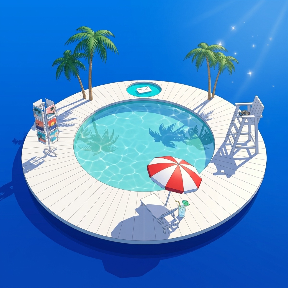 The Cycle of Relaxation: Link your email., then We keep an eye on everything., then You enjoy your trip., then We save the memories., and around again.